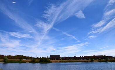 Fototapeta premium clouds over the lake