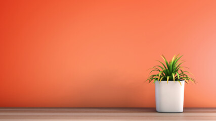 a plant pod with orange background