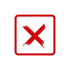 Obraz premium Cross mark icon vector