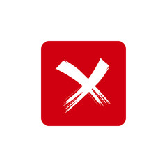 Obraz premium Cross mark icon vector