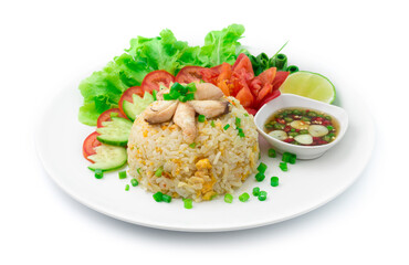 Fried Rice with Crab and  Eggs Thai Food and Asian Food