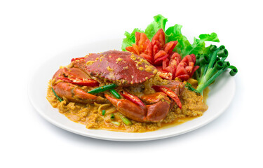 Stir Fried Crab in Curry Powder Sauce with Eggs