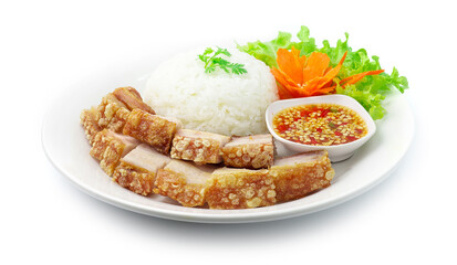 Crispy Pork with Rice (Crispy Belly Pork)