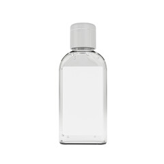 Realistic sanitizer gel bottle with white cap. Gel or cream bottle dispenser. Pump 60ml container template. Hand sanitizer in 60ml bottle.	
