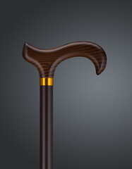 Walking sticks and crutches. High quality photo