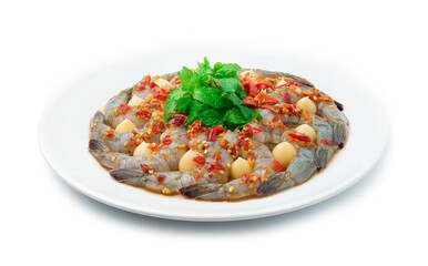 Thai Spicy Fresh Shrimps in Seafood Spicy Sauce
