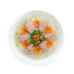 Rice Porridge boiled with Marinate Pork