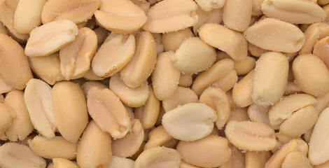 salted peanuts closeup plano for background