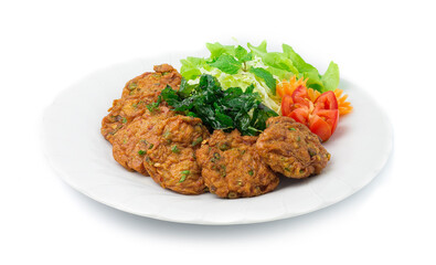 Thai Fish Cake Paste chili deep fried with herb