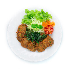 Thai Fish Cake Paste chili deep fried with herb