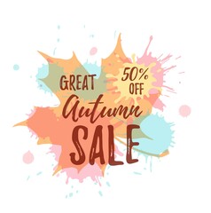 Obraz premium Autumn sale colorful concept.