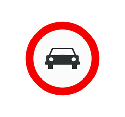 icons of traffic signs of prohibited entry to cars. illustration for web and mobile design.