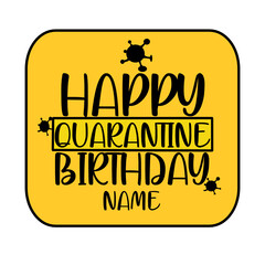 happy birthday quarantine vector