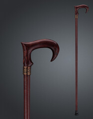 Walking sticks and crutches. High quality photo.