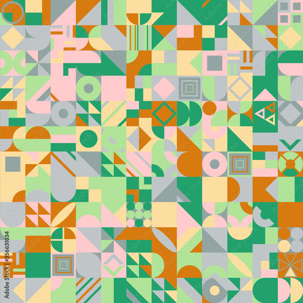 Poster modern vector abstract geometric pattern with different shapes. abstract texture background for cove