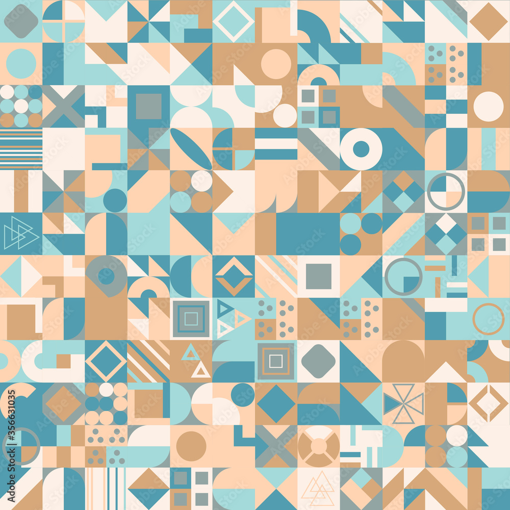 Poster modern vector abstract geometric pattern with different shapes. abstract texture background for cove