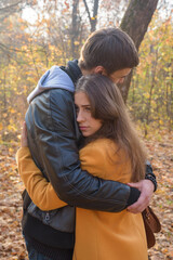 Fototapeta premium Man and woman in park