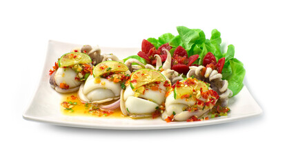 Squid Steamed in lime sauce with spicy chili