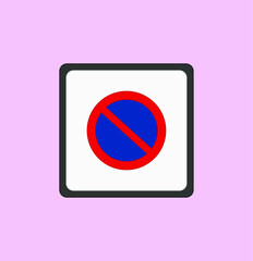 Prohibited parking traffic signs icons. illustration for web and mobile design.