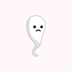 White Ghost Cartoon Character