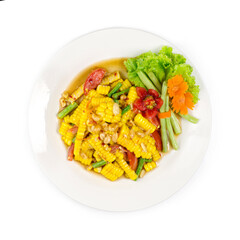 Corn salad in Thai spicy style healthy food