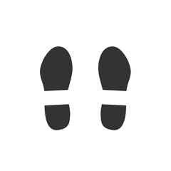 Footprint outline icon. Symbol, logo illustration for mobile concept and web design.