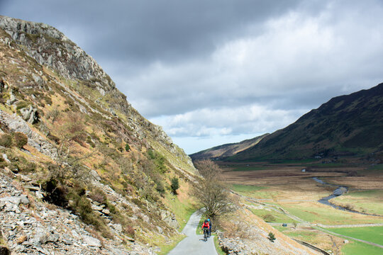 Cycling In The Mountains In Snowdonia