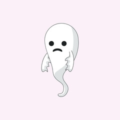 White Ghost Cartoon Character