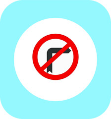 turn prohibition traffic signs icons. illustration for web and mobile design.
