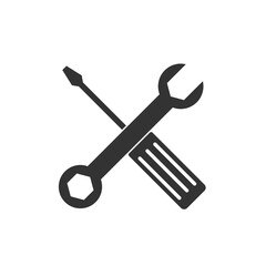 wrench and screwdriver. repair and service icon isolated on white background. vector Illustration.