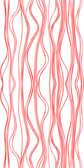Pattern in the form of stripes, vertical waves. Red and white version. Element for design of cards, greetings, posters, banners, advertising, interior,wallpapers and holiday.Seamless texture.