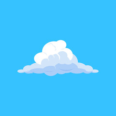 White cloudlet illustration. Blue sky, soft, summer. Weather concept. illustration can be used for topics like climate, nature