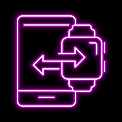 Obraz premium Smart trainer icon. Glowing sign logo vector