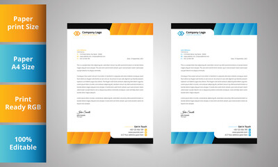 Obraz premium Creative Business Letterhead Design Template