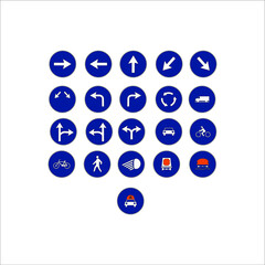 collection of traffic signs icons. illustration for web and mobile design.