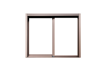 Metal window frame isolated on white background