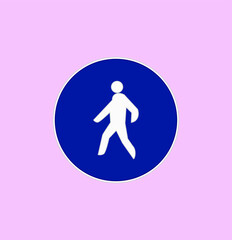 Pedestrian road traffic sign icons. illustration for web and mobile design.