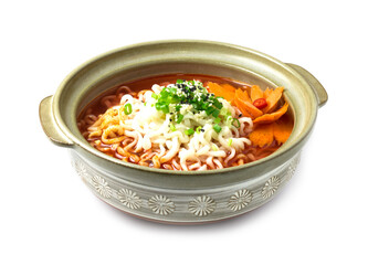 Noodles in Kimchi spicy Soup Korean food style