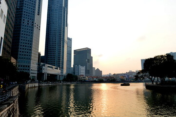 Fototapeta premium Singapore, beautiful city of Sigapur, beautiful building, business, city, sea, beach, tourism, green city, travel, inception, hotels,