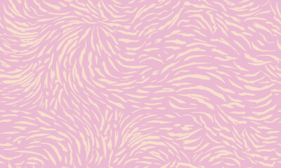 
Striped print. Pink and pale yellow. Imitation of animal skin. Exotic pattern. Seamless vector illustration for wallpaper, textile, fabric, packaging.