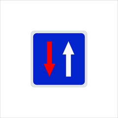 icons of traffic signs of priority to the opposite direction. illustration for web and mobile design.