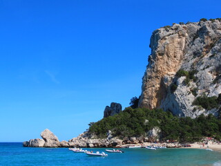 cliffs at the sea, Cala Luna, sardinia