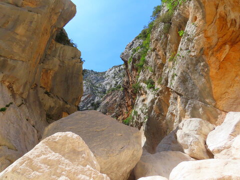 big rocks at gola gorropu, sardinia