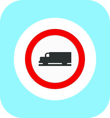 icons of traffic signs of prohibited entry to trucks. illustration for web and mobile design.