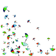 Pretty summer background with umbrellas. Umbrellas In Cartoon Free Style. Pattern Art Illustration Vector
