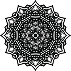 Circular pattern mandala art 
