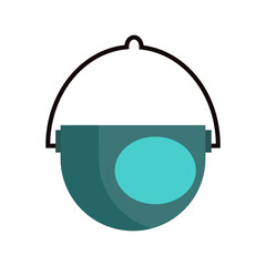 Camping pot. Kettle, pan, cooking, kitchen. Camping concept. illustration can be used for topics like campsite, campfire, expedition, trekking