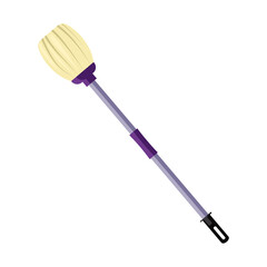 Broom illustration. Mop, brush, stick, sweeper, broomstick. Cleaning concept. illustration can be used for topics like housework, floor mopping, sweeping