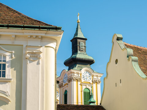 Historic church in Szekesfehervar, Hungary