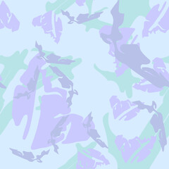 Winter camouflage of various shades of blue and violet colors